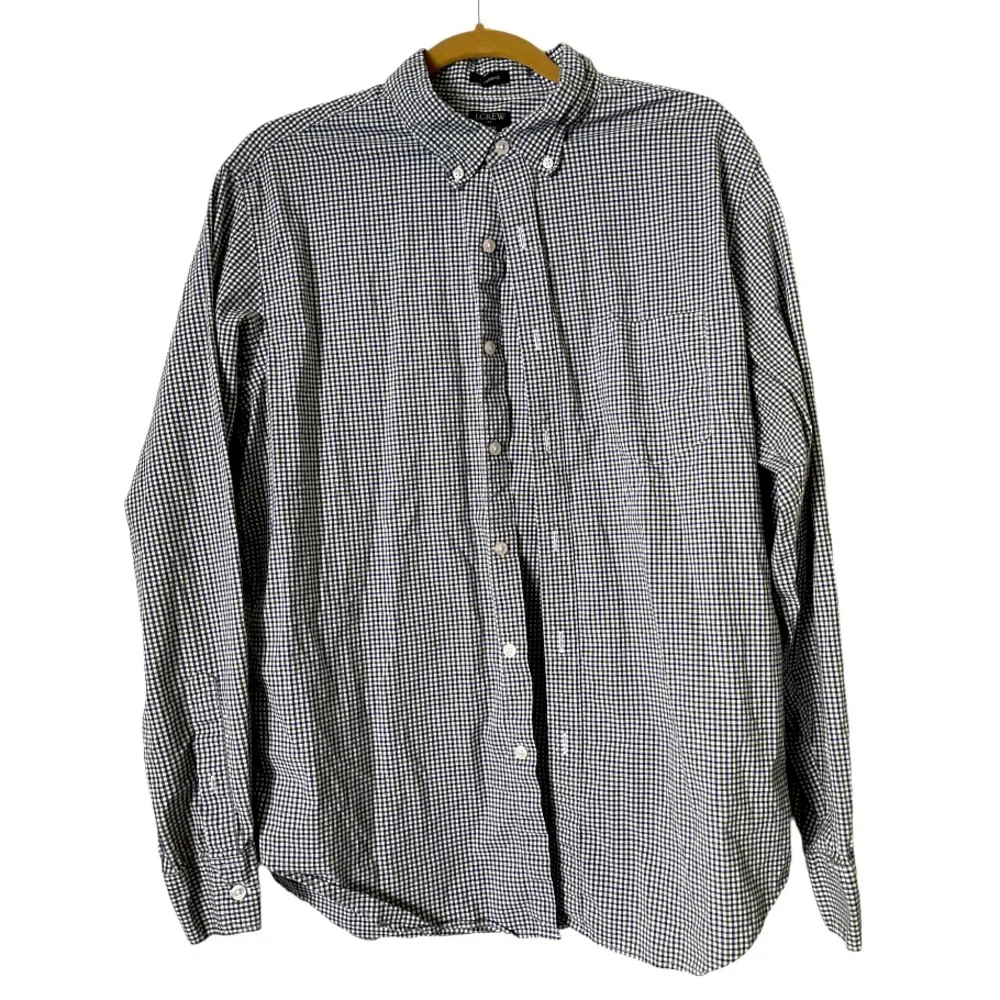 J. Crew Flex Washed Button Down Classic Fit Shirt‎ Blue Green